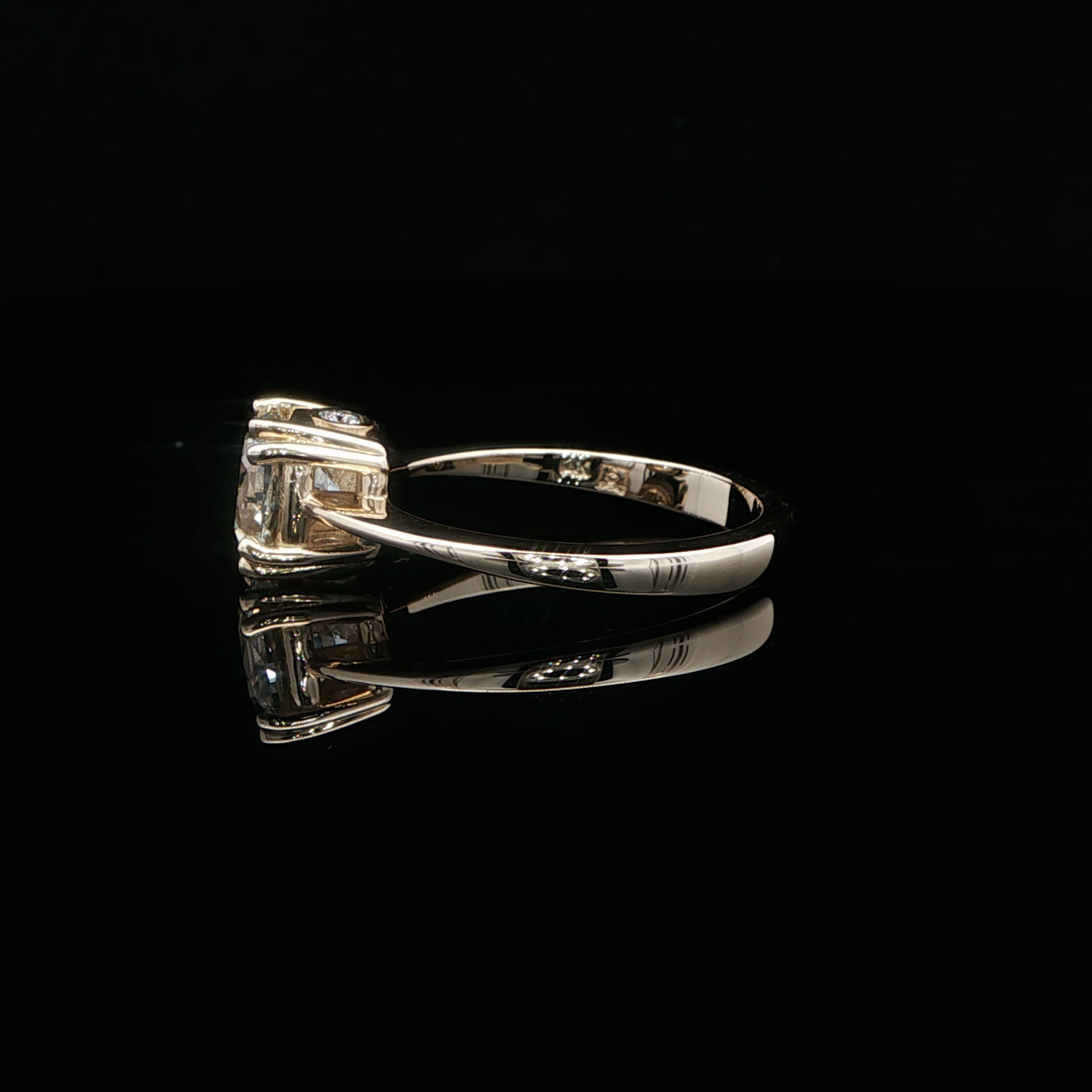 1.56 CARAT CUSHION CUT DIAMOND RING - GIA J VS2