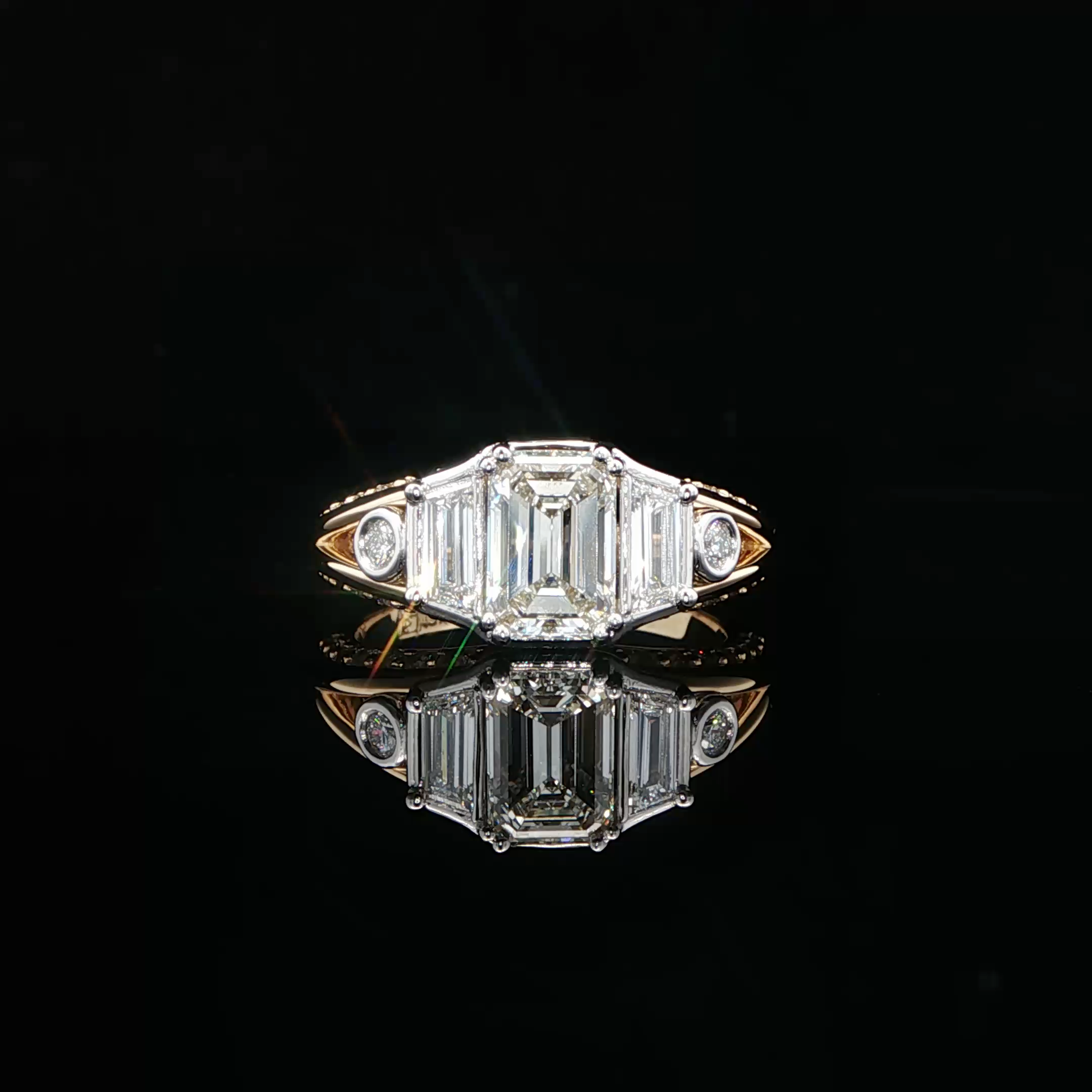 1.36 CARAT EMERALD CUT DIAMOND RING - GIA  I VS2