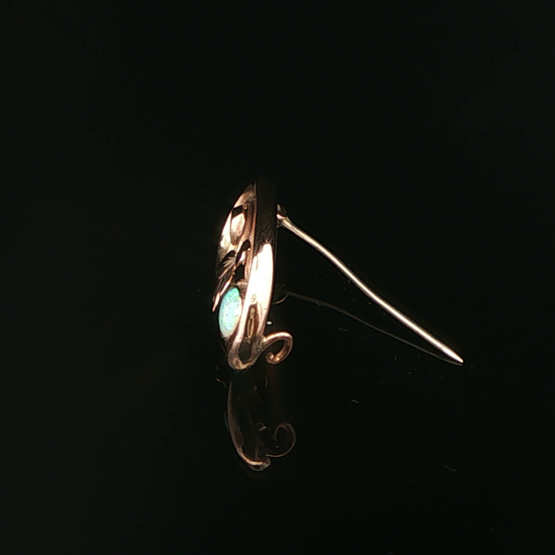 Rose Gold Opal Brooch